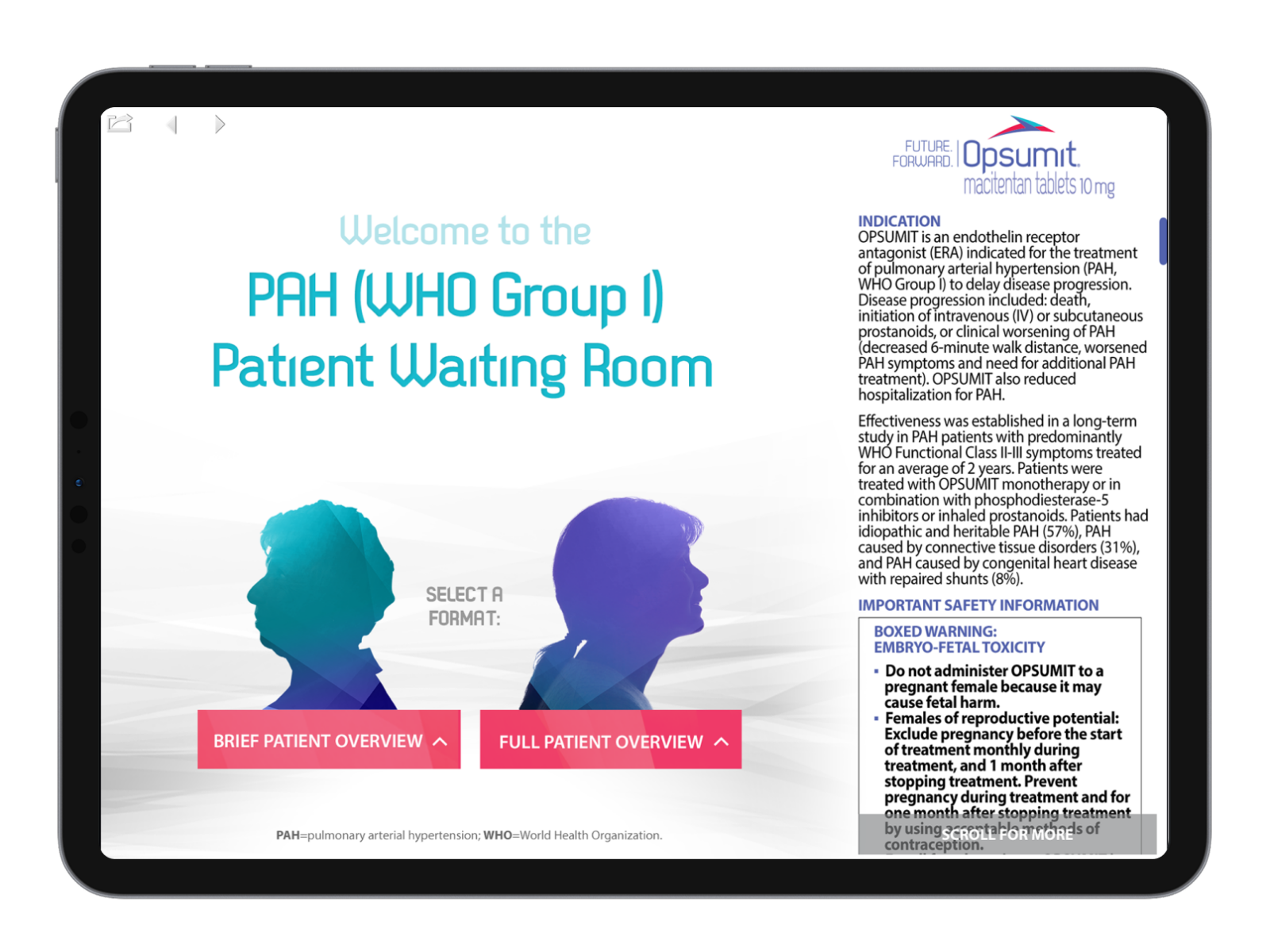 Actelion: Virtual Waiting Room iVA